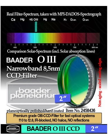 Robtics Baader OIII CCD Narrowband-Filter (8.5nm) 2" - 2458436
