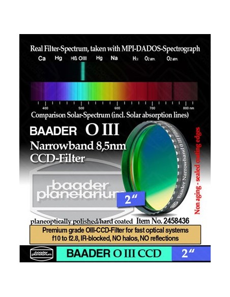 Baader OIII CCD Narrowband-Filter (8.5nm) 2" - 2458436 - 1