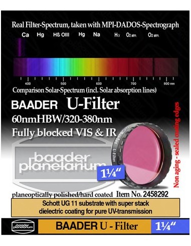 Baader U-Filter 1,25" (ZWL 350nm) ? not for photometry - 2458292 - 1