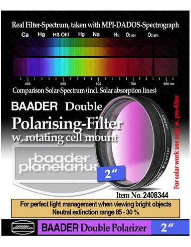 Robtics Baader 2" double polarizing Filter with 1.25" rotating Filter cel