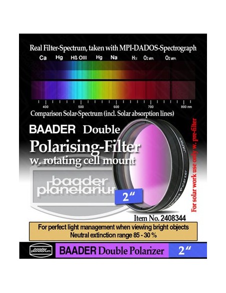 Baader 2" double polarizing filter with 1,25" rotating filter cel - 1