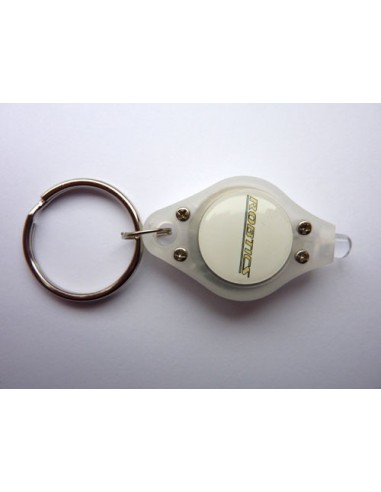 Robtics red LED key chain - white - 2