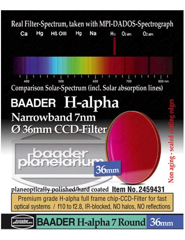 Baader H-alpha CCD Narrowband-Filter 7nm, 36mm - 2459431 - 1