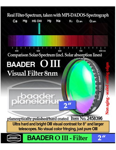 Baader 2" OIII Filter, (8nmHBW) - 2458396 - 1