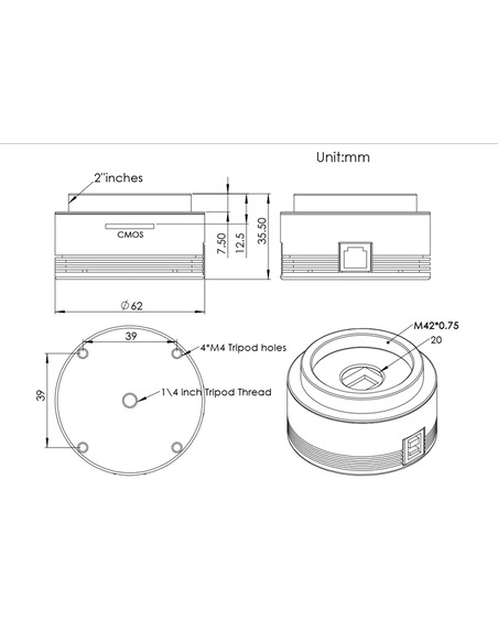 Robtics ZWO ASI290MM - Monochrome CMOS Camera