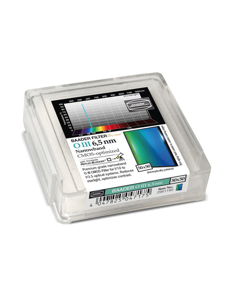 Robtics Baader O-III 50x50mm Narrowband-Filter (6.5nm) - CMOS-optimized - 2961180