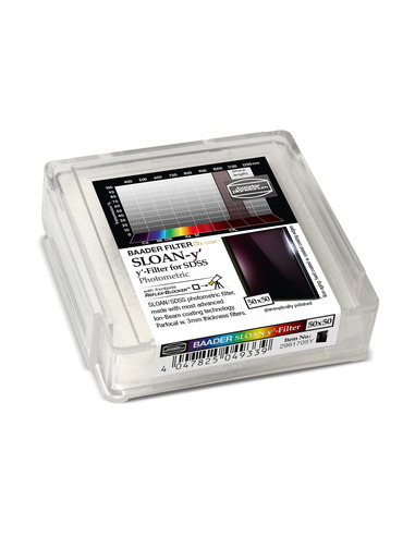 Baader SLOAN/SDSS y'-Filter 50x50mm - photometric Single Filter - 2961705Y - 2