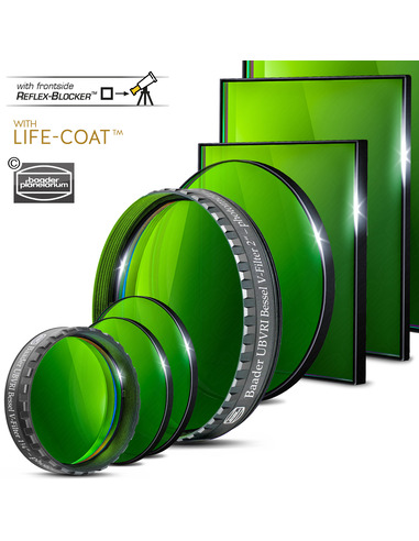 Baader UBVRI Bessel V-Filter 50x50mm - photometric Single Filter - 2961755V - 3