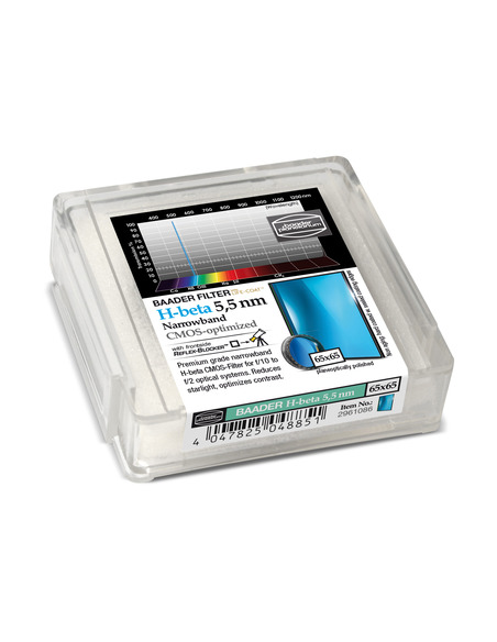 Baader H-Beta 65x65mm Narrowband-Filter (5.5nm) - CMOS-optimized Single Filter - 2961086 - 1