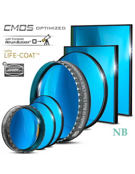 Baader H-Beta 65x65mm Narrowband-Filter (5.5nm) - CMOS-optimized Single Filter - 2961086 - 3