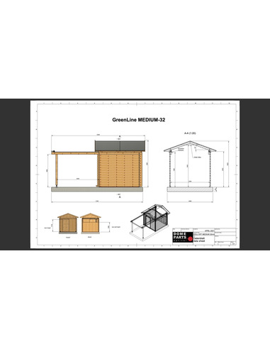 Dome Parts Optical GreenLine MEDIUM-32 roll-off observatory 2.25x2.25m - 2