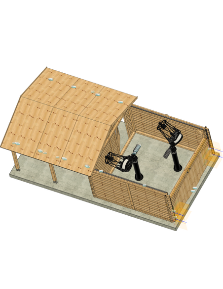 Robtics Dome Parts Optical GreenLine MEGA-44 roll-off observatory 3.50x3.50m