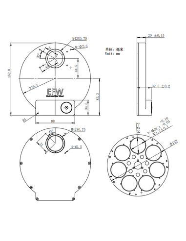 ZWO Filter Wheel 7x36-II - 6