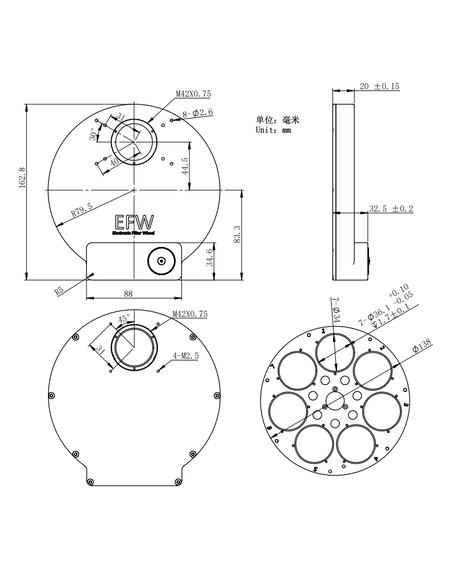 ZWO Filter Wheel 7x36-II - 6