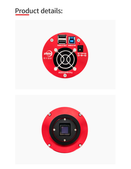 Robtics ZWO ASI533MM-PRO - Cooled Monochrome CMOS Camera
