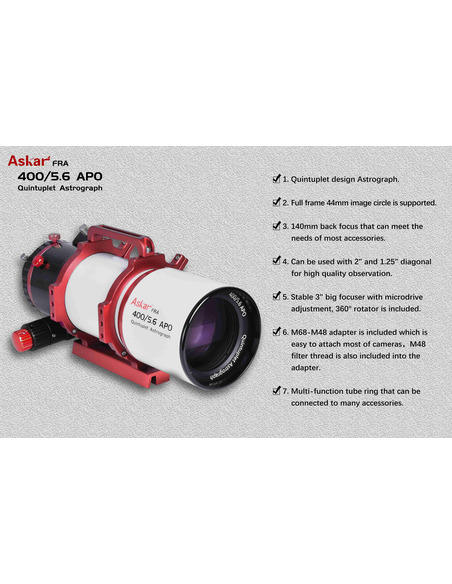 Askar FRA400 72mm F5.6 400mm quintuplet astrograph OTA - 6