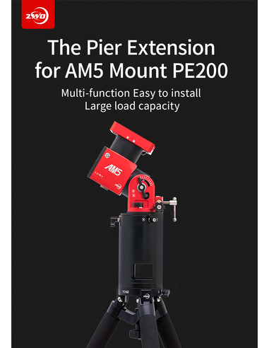 ZWO Pier Extension 200mm for ZWO AM3/AM5 Mount, iOptron and Sky-Watcher 1.75" Tripods - ZWO PE200 - 6
