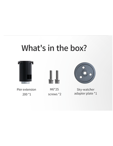 ZWO Pier Extension 200mm for ZWO AM3/AM5 Mount, iOptron and Sky-Watcher 1.75" Tripods - ZWO PE200 - 16