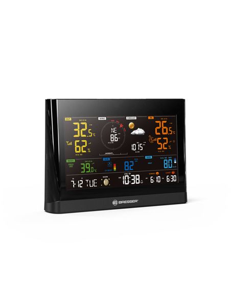 BRESSER WLAN Comfort Weather Station with 7-in-1 professional sensor and modern colour display - 7