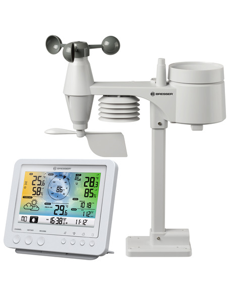 BRESSER WIFI Color Weather Station with 5in1 profi sensor white - 1