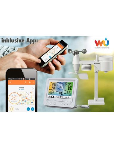BRESSER WIFI Color Weather Station with 5in1 profi sensor white - 5