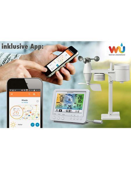 BRESSER WIFI Color Weather Station with 5in1 profi sensor white - 5