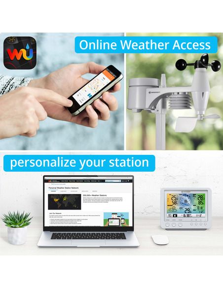 BRESSER WIFI Color Weather Station with 5in1 profi sensor white - 6