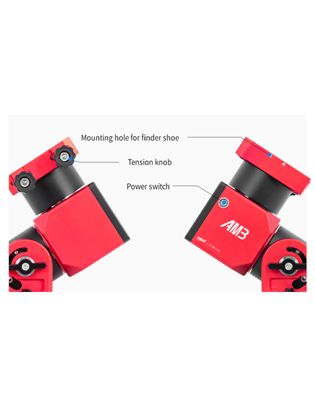 ZWO AM3 Harmonic Drive Equatorial Mount Head with ZWO TC40 Carbon Fiber Tripod - 7