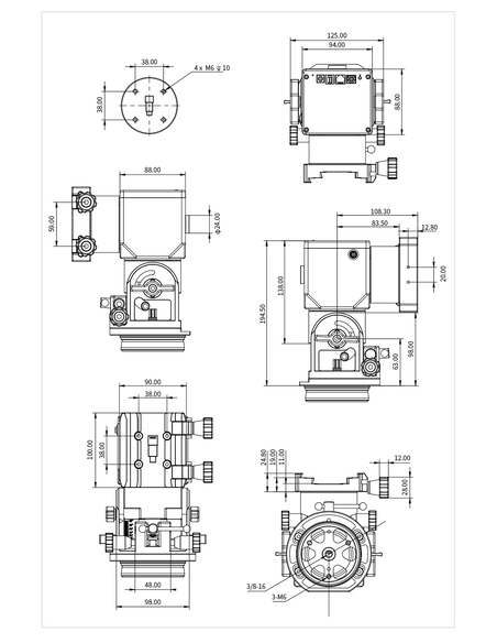 ZWO AM3 Harmonic Drive Equatorial Mount Head with ZWO TC40 Carbon Fiber Tripod - 9