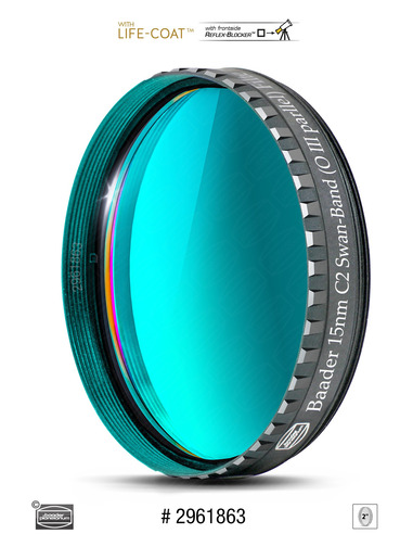 Robtics Baader 2" C2 Swan-Band Filter (15nm) – O III parallel - Contrast gain for comet hunters