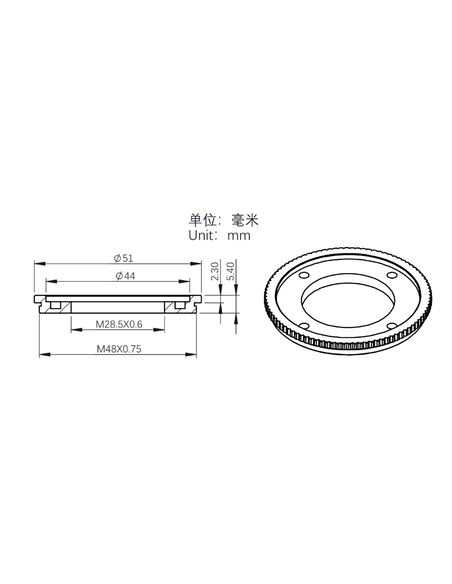 Robtics ZWO 2"-1.25" Filter Adapter Ring