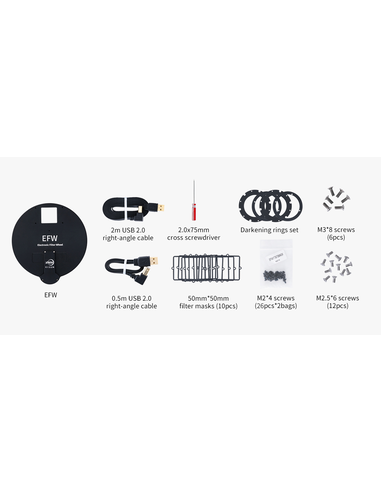 Robtics ZWO EFW Electric Filter Wheel 7x50mm Square Filter Wheel