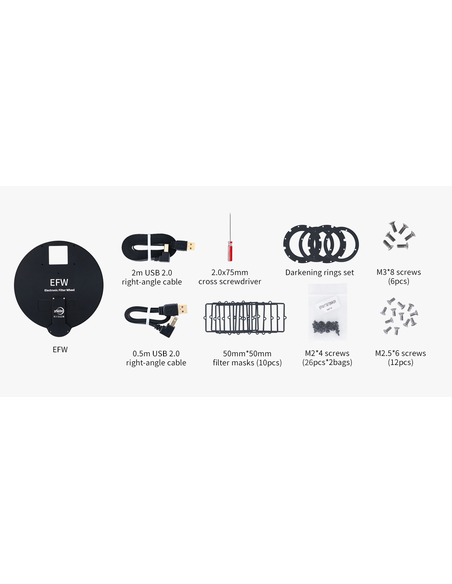 Robtics ZWO EFW Electric Filter Wheel 7x50mm Square Filter Wheel