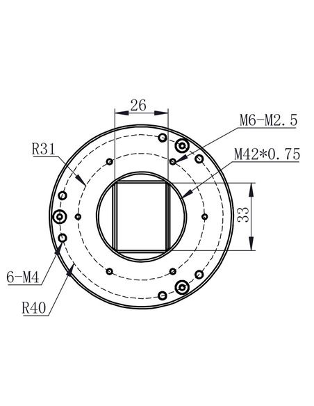 Robtics ZWO M42 Sensor Tilt Adapter