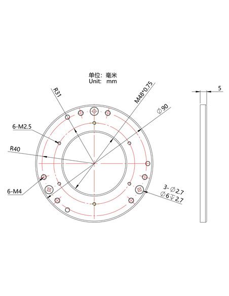 Robtics ZWO M48 Sensor Tilt Adapter