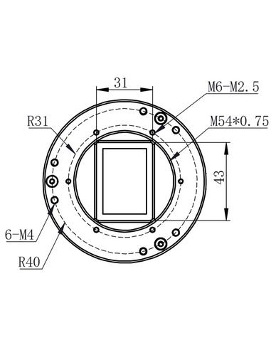Robtics ZWO M54 Sensor Tilt Adapter