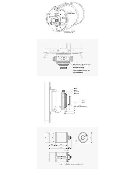 Sharpstar SCA260v2 version II - 260mm F5 aspherical Cassegrain Astrograph carbon OTA - 7