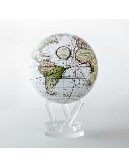 Robtics Mova Globe 4.5 inch Antique Terrestrial White Globe with Acrylic Base
