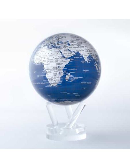 Robtics Mova Globe 4.5 inch Blue and Silver Globe with Acrylic Base