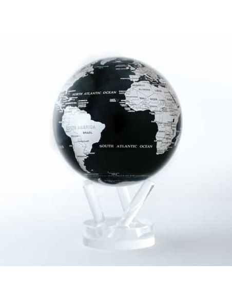 Robtics Mova Globe 4.5 inch Black and Silver Globe with Acrylic Base