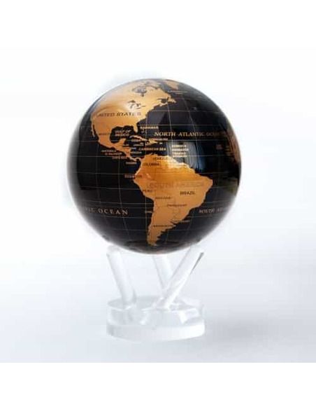 Robtics Mova Globe 6 inch Black and Gold Globe with Acrylic Base