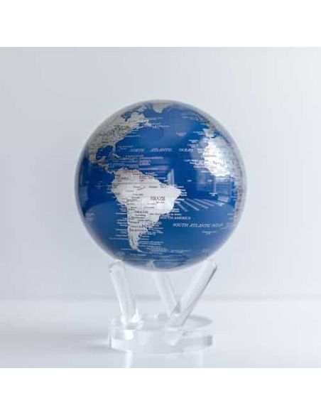Robtics Mova Globe 6 inch Blue and Silver Globe with Acrylic Base