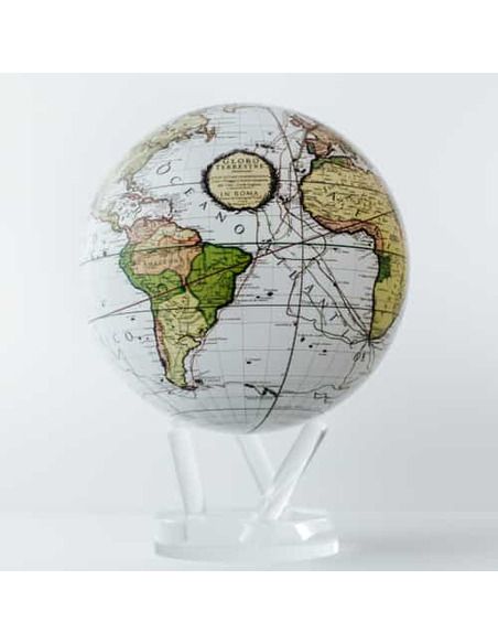 Robtics Mova Globe 8.5 inch Antique Terrestrial White Globe with Acrylic Base