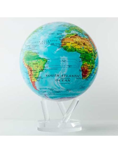 Robtics Mova Globe 8.5 inch Blue Relief Map World Globe with Acrylic Base