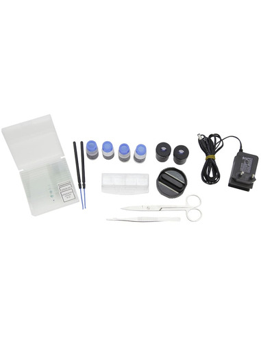 Omegon binocular microscope, 40x-800x, LED - 8