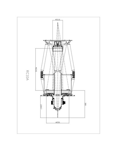 Omegon 10'' F/8 Ritchey-Chrétien mirror set - 1