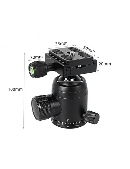 Robtics Ball Head - 50mm base 10kg carry capacity - 1