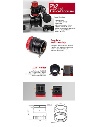 ZWO 1.25" Helical Focuser - 2