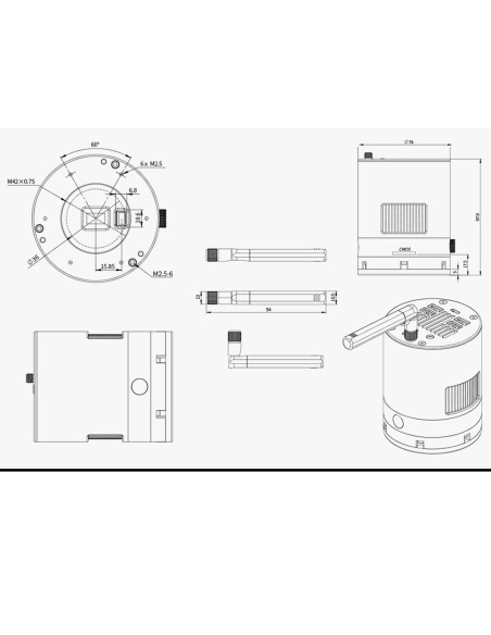 Robtics ZWO ASI585MC-AIR All-In-One Smart Astrophotography Camera