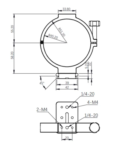 Robtics ZWO Holder Ring for ASI Cooled Cameras - 90mm diameter